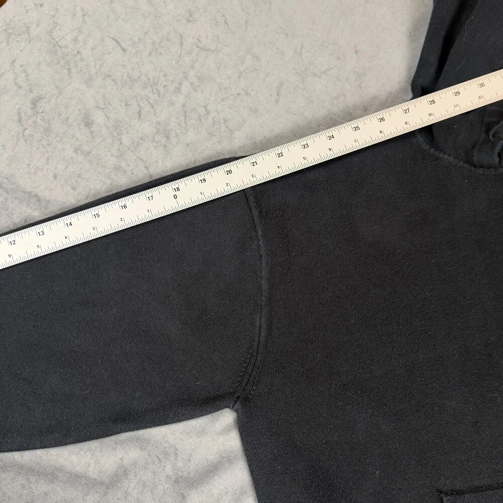 Banana Republic Hoodie Mens S Black Hooded Pull On Kangaroo Pocket Minimalist